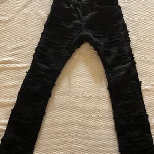 Men's Black Distressed Jeans